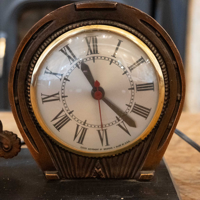 Vintage Western Lamp w/s Rare Metal Shade Mid-Century