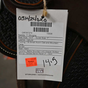 14.5" MARTIN STINGRAY BARREL SADDLE Saddles Martin Saddlery   