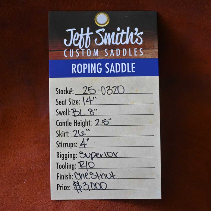 14" JEFF SMITH ROPING SADDLE Saddles - New Jeff Smith
