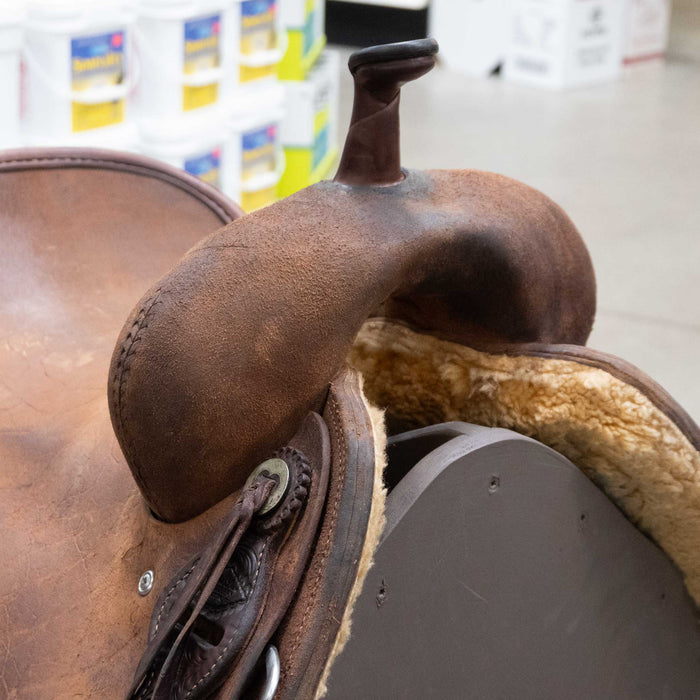 15" USED LUKE LANE RANCH CUTTER SADDLE