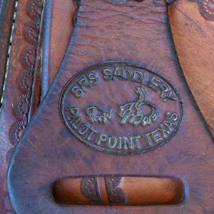 15.5" USED SRS TEAM ROPING SADDLE