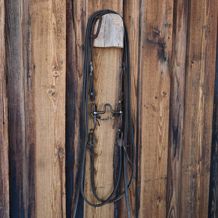 Kerry Kelley Silver Mounted 65 Solid Port Bridle Rig w/Single Ear Headstall