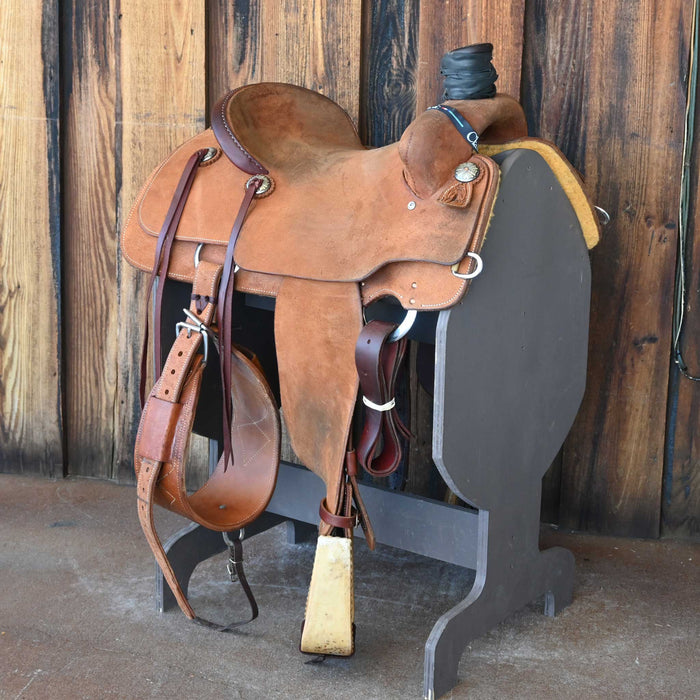 15" USED CACTUS TEAM ROPING SADDLE