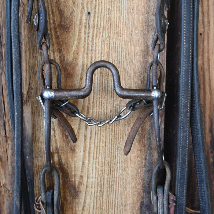 Kerry Kelley Silver Mounted 65 Solid Port Bridle Rig w/Single Ear Headstall