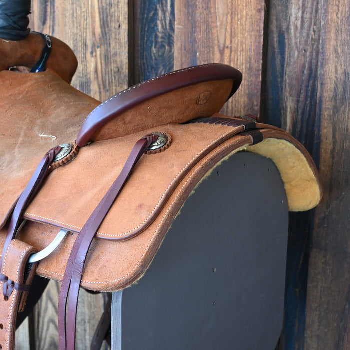 15" USED CACTUS TEAM ROPING SADDLE