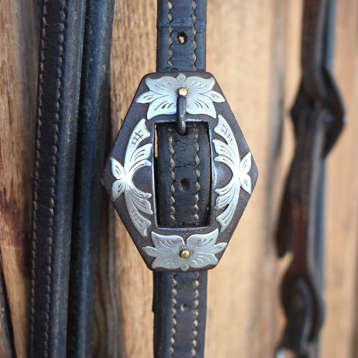 Kerry Kelley Silver Mounted 65 Solid Port Bridle Rig w/Single Ear Headstall