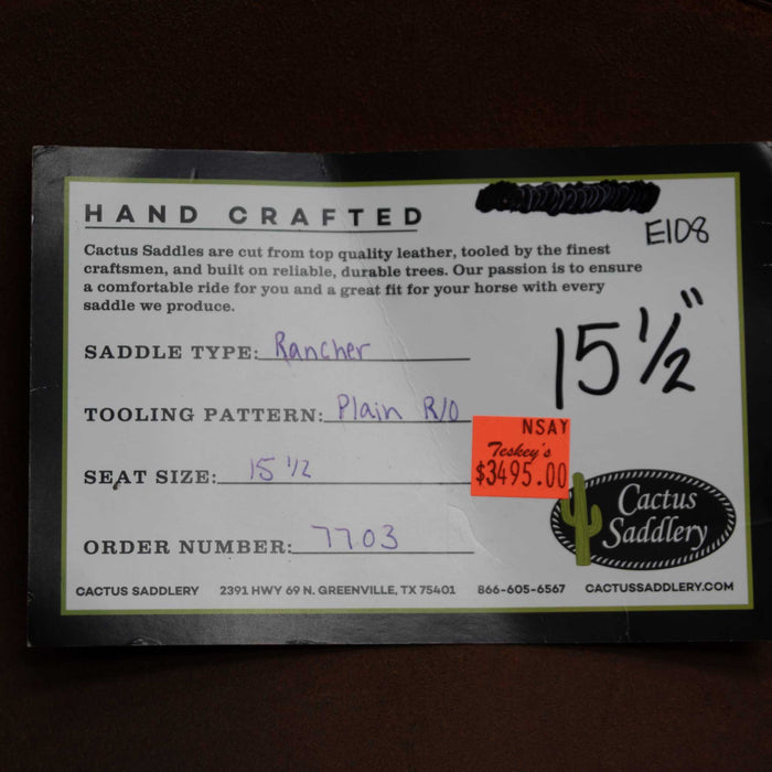 15.5" CACTUS RANCH SADDLE