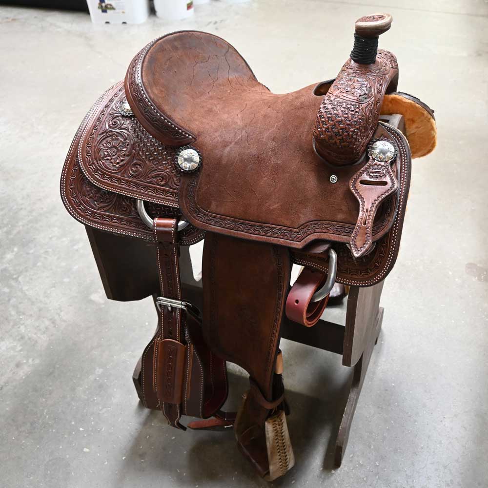 14" TESKEY'S TEAM ROPING SADDLE Saddles TESKEY'S SADDLERY LLC   