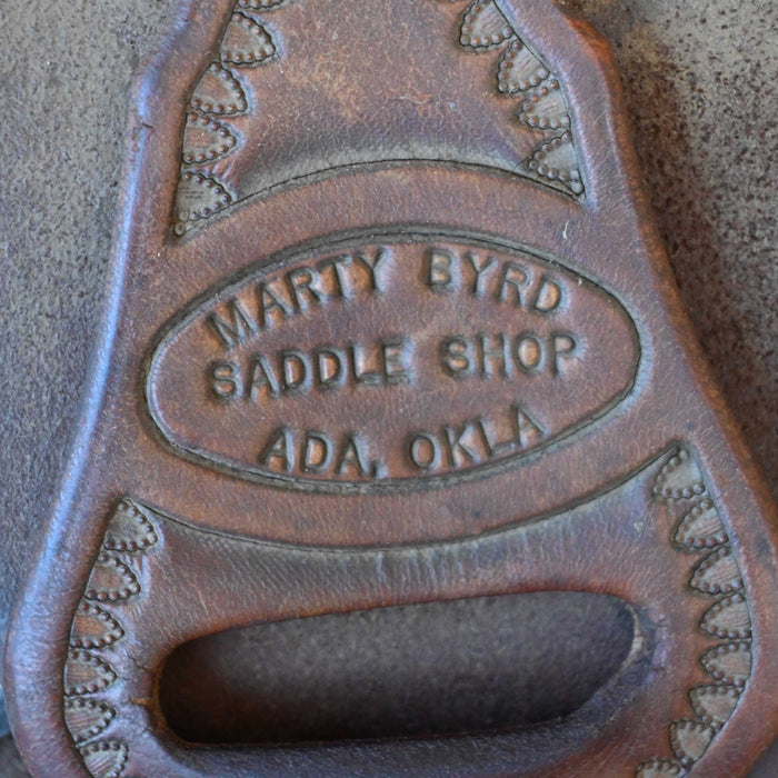 14.5" USED MARTY BYRD CALF ROPING SADDLE
