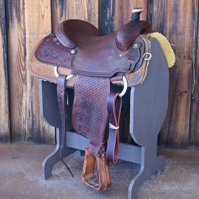 14.5" USED TESKEY'S CALF ROPING SADDLE