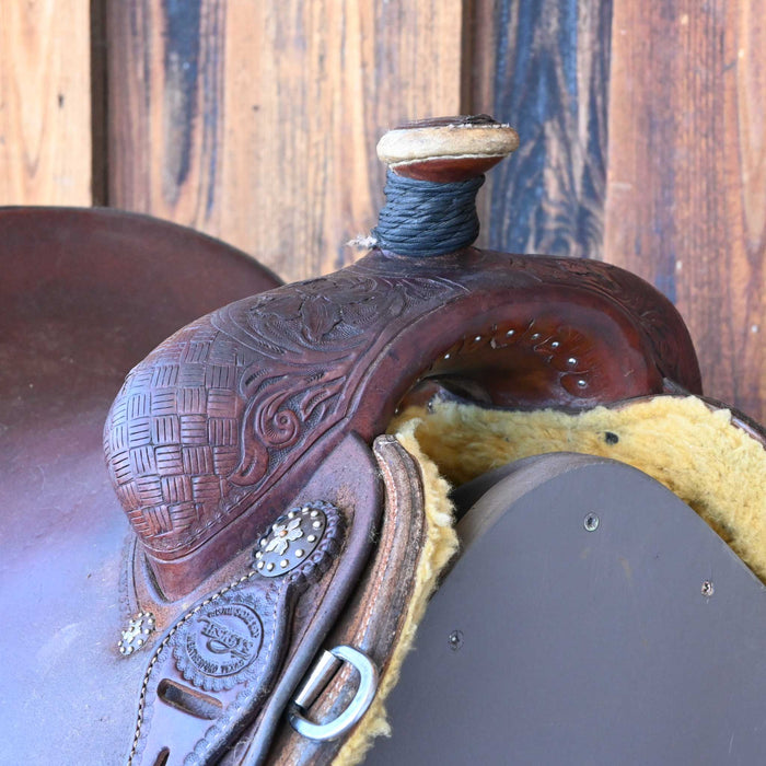 14.5" USED TESKEY'S CALF ROPING SADDLE