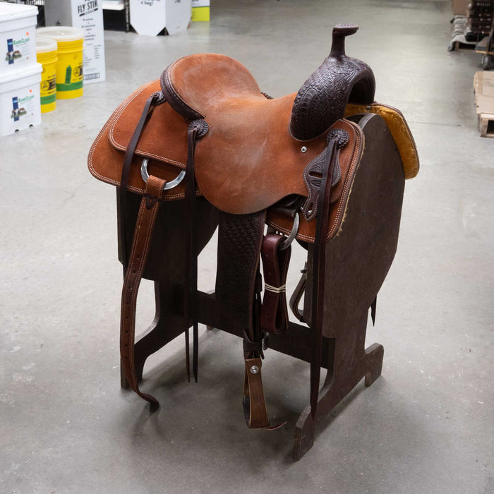 14.5" USED JEFF SMITH RANCH CUTTER SADDLE