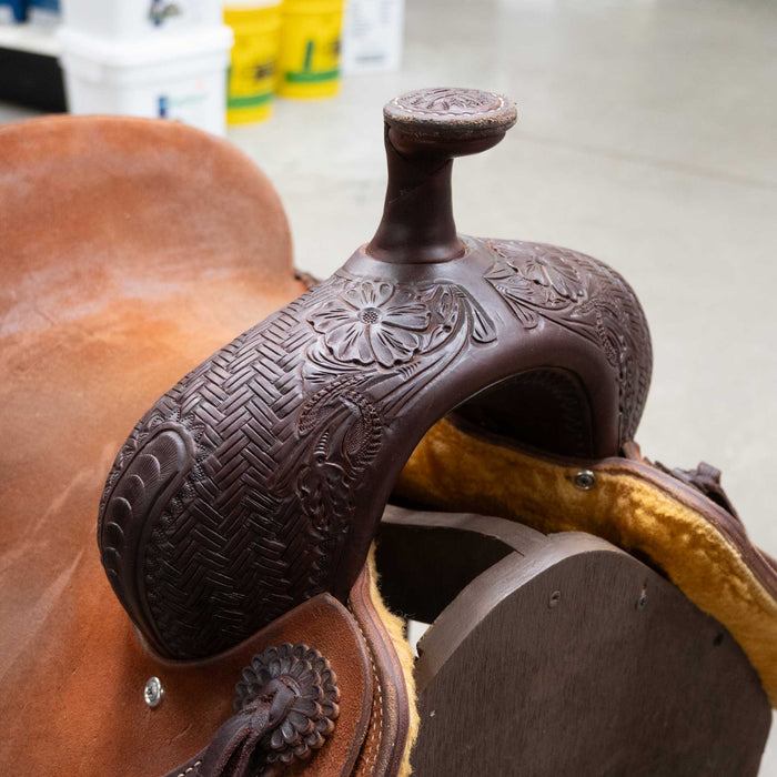 14.5" USED JEFF SMITH RANCH CUTTER SADDLE