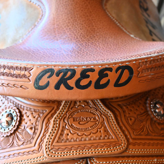 12" USED TESKEY'S TEAM ROPING SADDLE