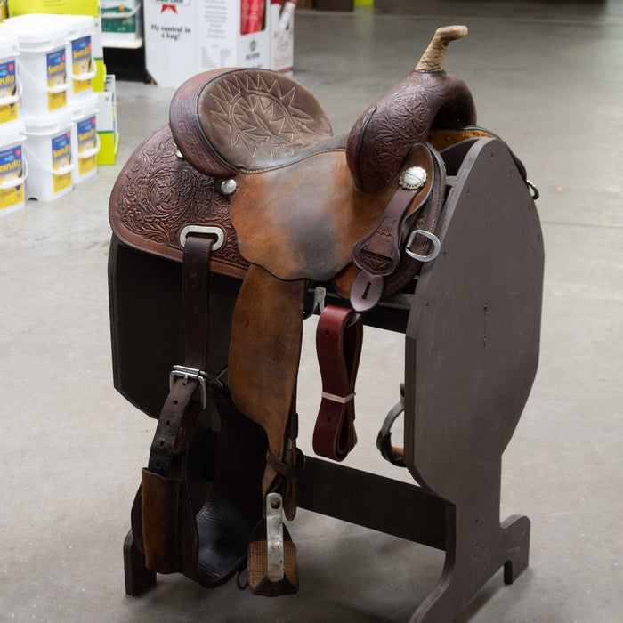 13" USED CIRCLE Y MARTHA JOSEY BARREL SADDLE