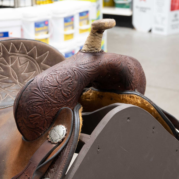 13" USED CIRCLE Y MARTHA JOSEY BARREL SADDLE