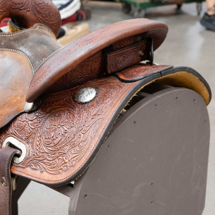 13" USED CIRCLE Y MARTHA JOSEY BARREL SADDLE