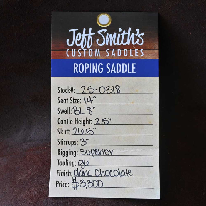 14" JEFF SMITH ROPING SADDLE Saddles - New Jeff Smith