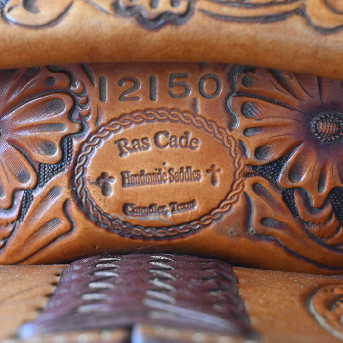 14" USED RAS CADE CALF ROPING SADDLE
