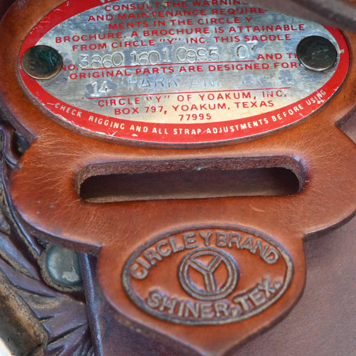 15.5" USED CIRCLE Y TRAIL SADDLE