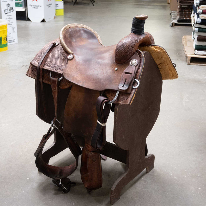 16" USED CORRIENTE TEAM ROPING SADDLE