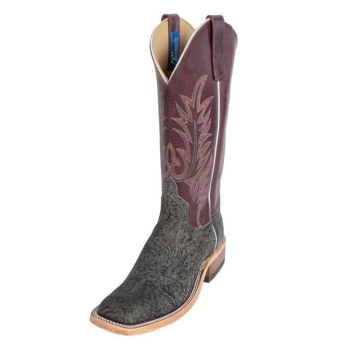 Anderson Bean Men's Square Toe Grey Safari Giraffe Western Boot