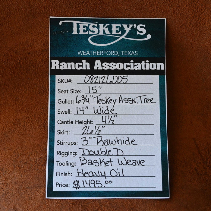 15" TESKEY'S RANCH ASSOCAITON SADDLE