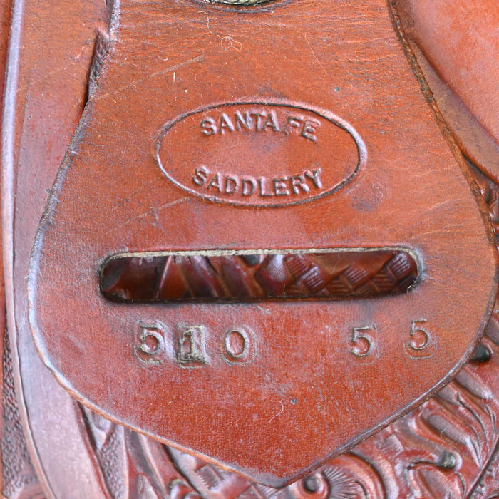 14.5" USED SANTA FE TEAM ROPING SADDLE