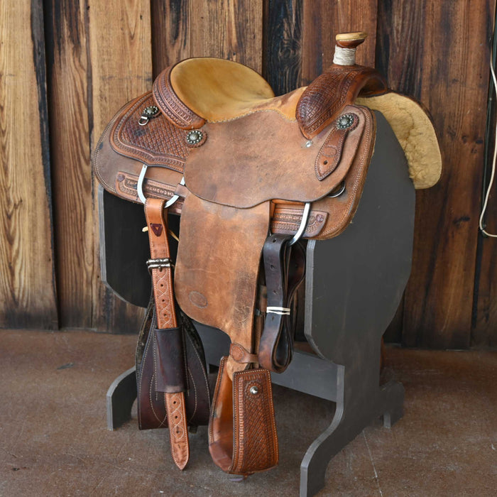 14" USED NRS CALF ROPING SADDLE Saddles - Used NRS