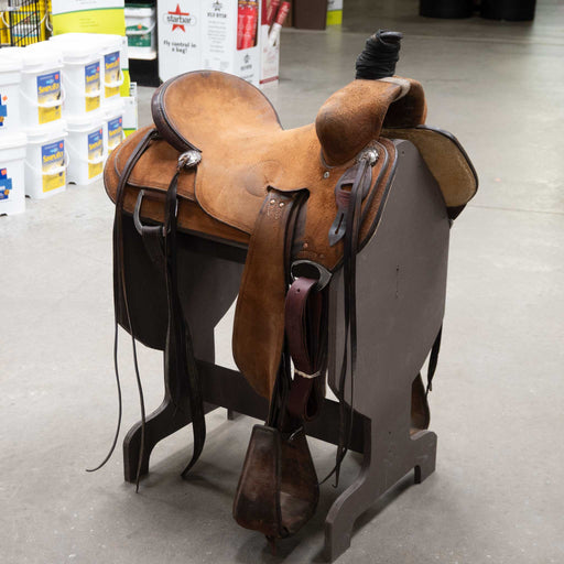 16.5" USED DOUG HARRIGAL RANCH CUTTER SADDLE Saddles - Used Doug Harrigal