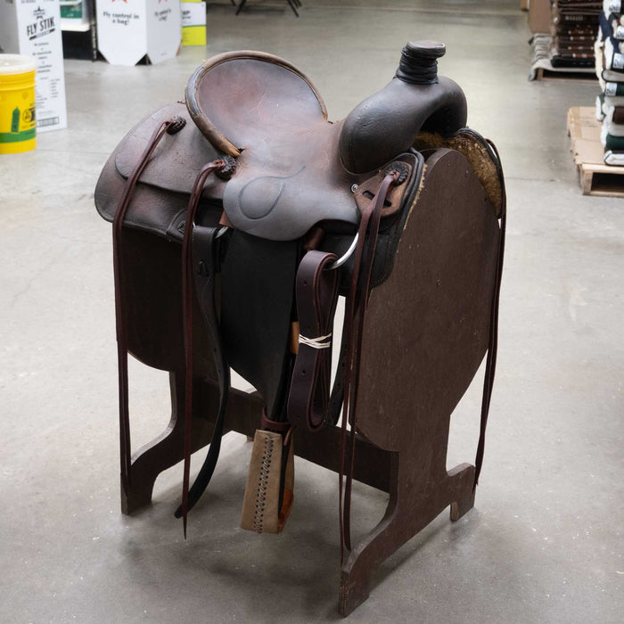 14.5" USED JUNIOR GRAY RANCH SADDLE