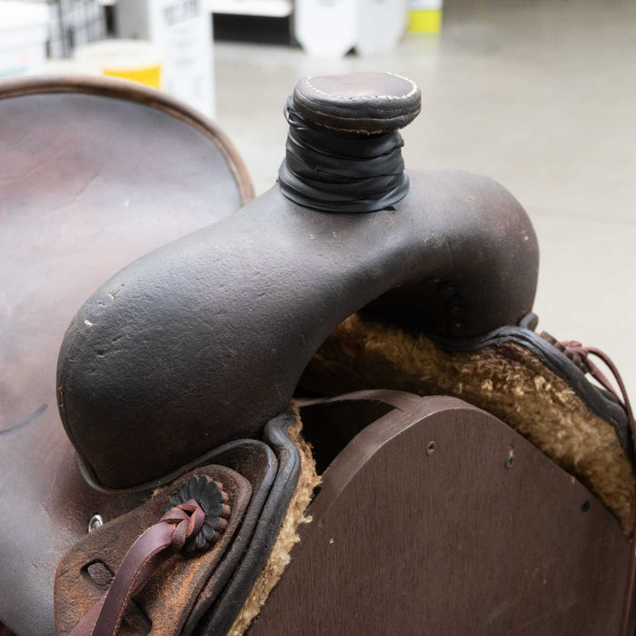 14.5" USED JUNIOR GRAY RANCH SADDLE