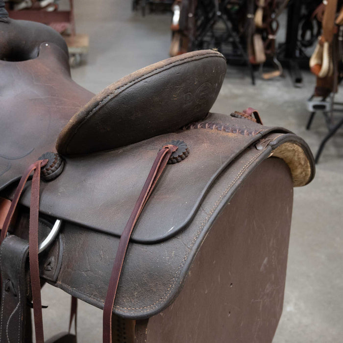 14.5" USED JUNIOR GRAY RANCH SADDLE
