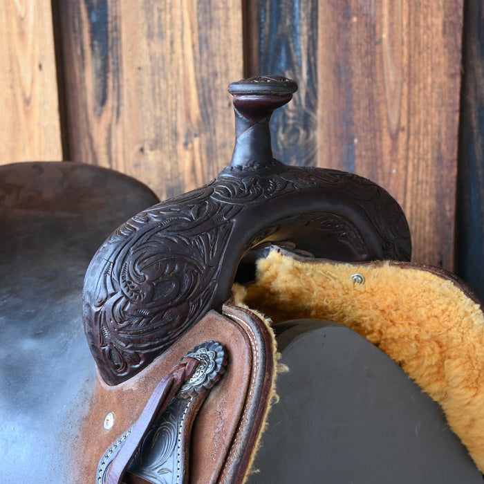 16.5" USED JEFF SMITH RANCH CUTTER SADDLE