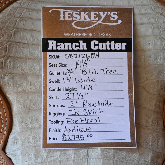14.5" TESKEY'S RANCH CUTTER SADDLE