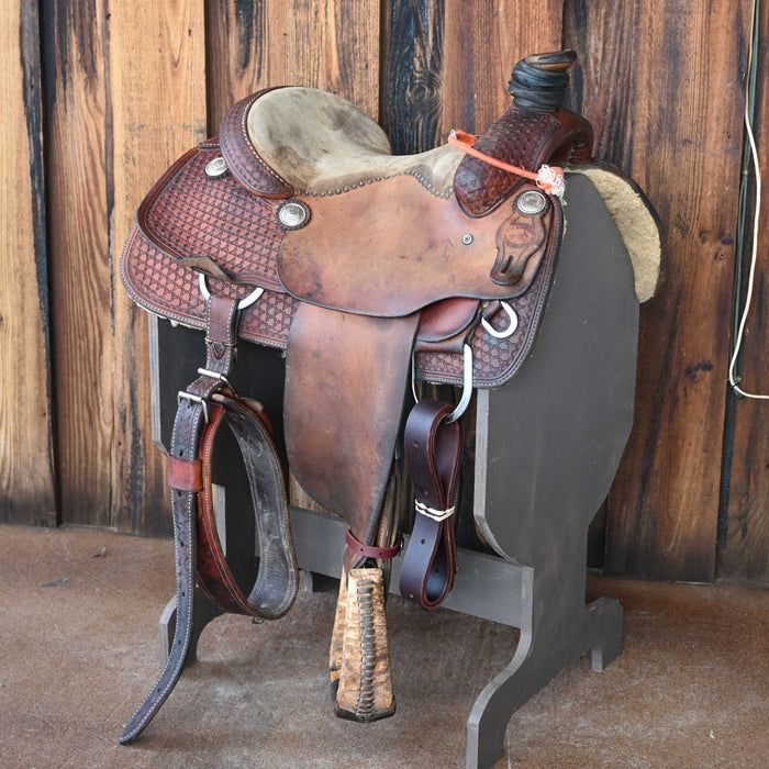 15" USED SRS TEAM ROPING SADDLE