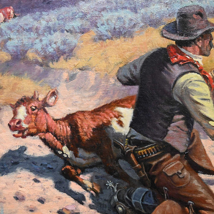 1990 "The Rustlers Lookout" by John Hampton 1918-2000 Collectibles Wayne Baize