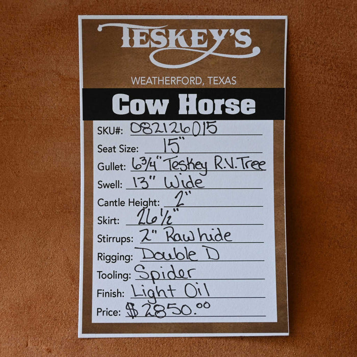 15" TESKEY'S RANCH VERSATILITY SADDLE
