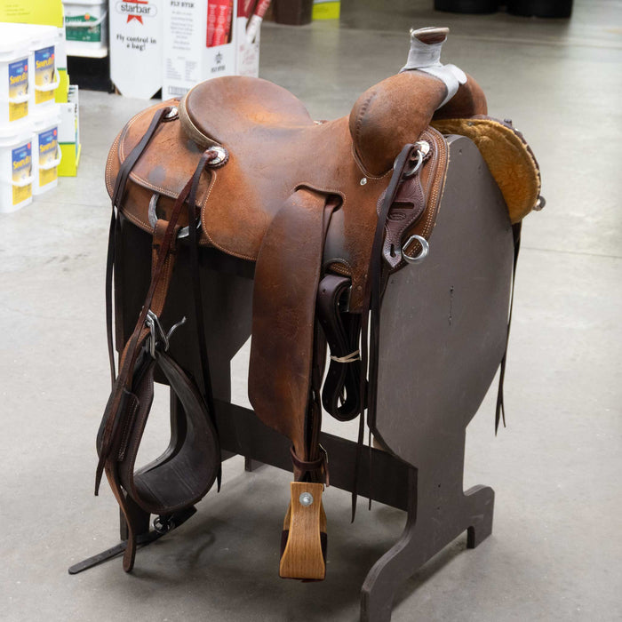 15.5" JEFF SMITH COWBOY SADDLE Saddles - Used Jeff Smith