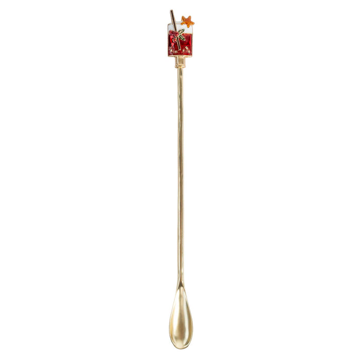 Cocktail Spoon w/Enameled Handle - Star