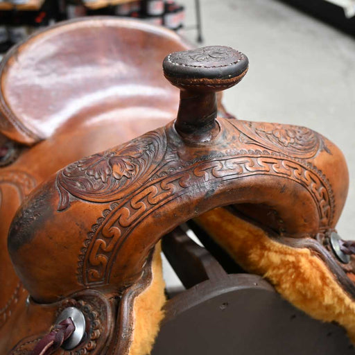 16" USED MONTY REDDY RANCH CUTTING SADDLE Saddles - Used Monty Reddy
