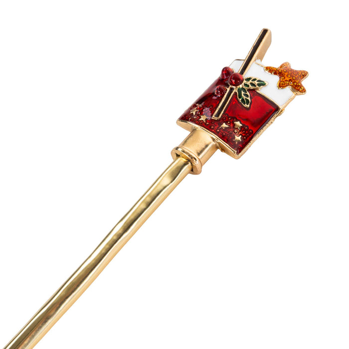 Cocktail Spoon w/Enameled Handle - Star