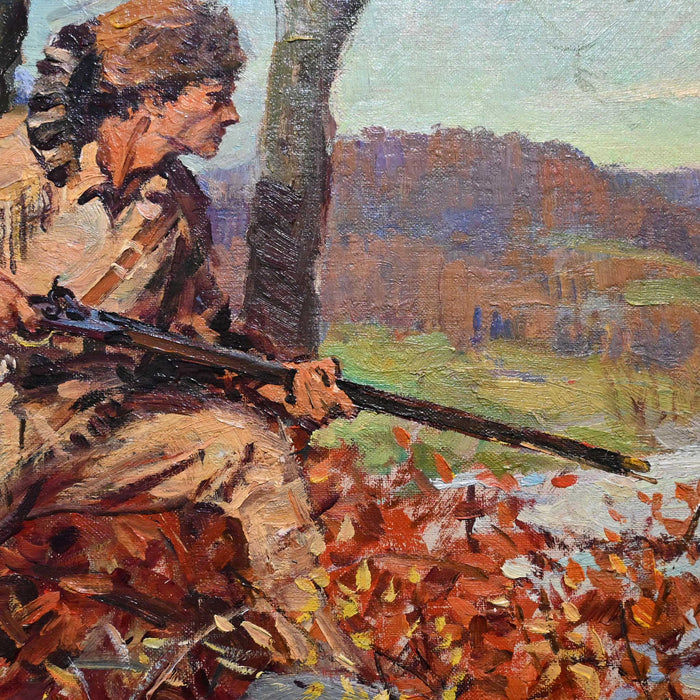 "Daniel Boone Bear Hunting" by Frank Hoffman (1888-1958)