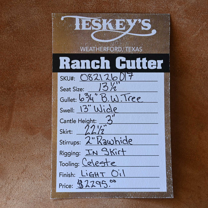 13.5" TESKEY'S RANCH CUTTER SADDLE