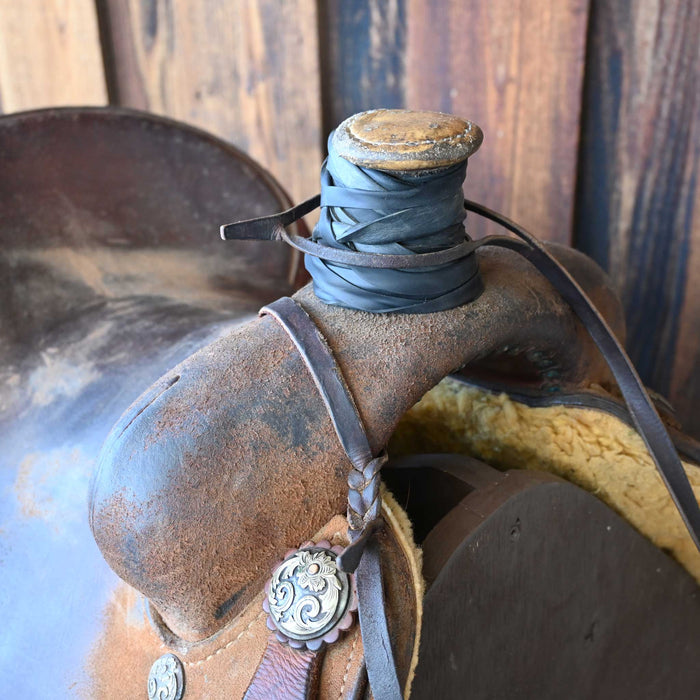 14" USED JODY RAMER TEAM ROPING SADDLE