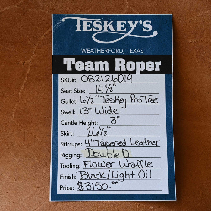 14.5" TESKEY'S TEAM ROPING SADDLE