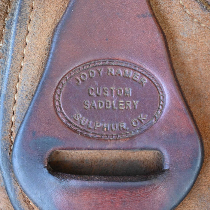 14" USED JODY RAMER TEAM ROPING SADDLE