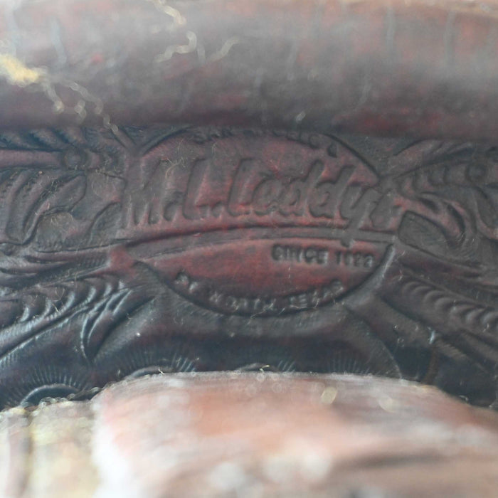 15" USED M.L LEDDY TEAM ROPING SADDLE