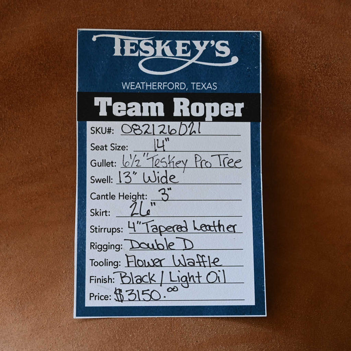 14" TESKEY'S TEAM ROPING SADDLE
