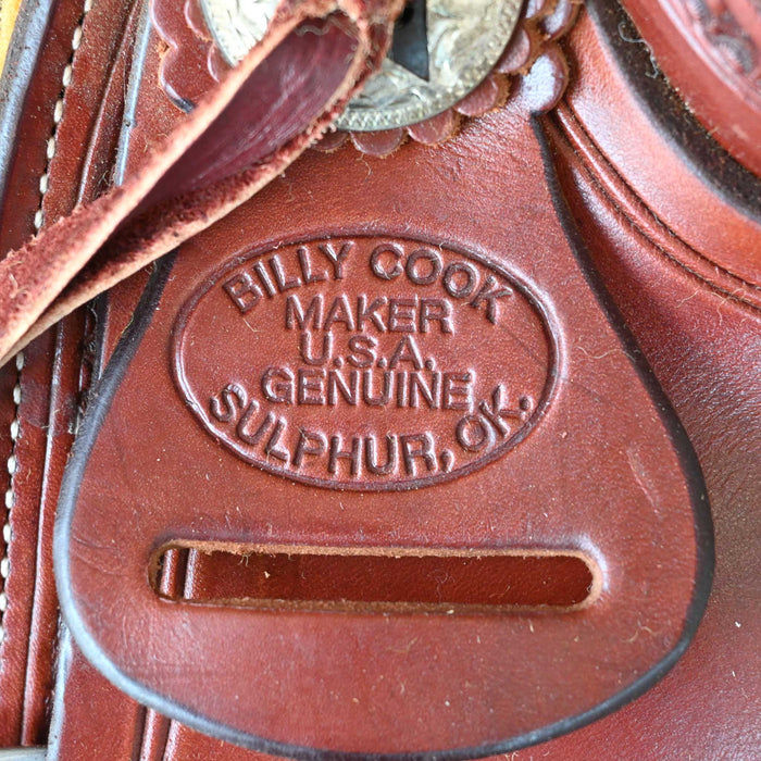 16" USED BILLY COOK RANCH CUTTER SADDLE